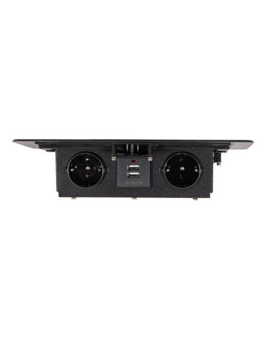 Base Multiple Encastrée 2 Prises Type F + 2xUSB