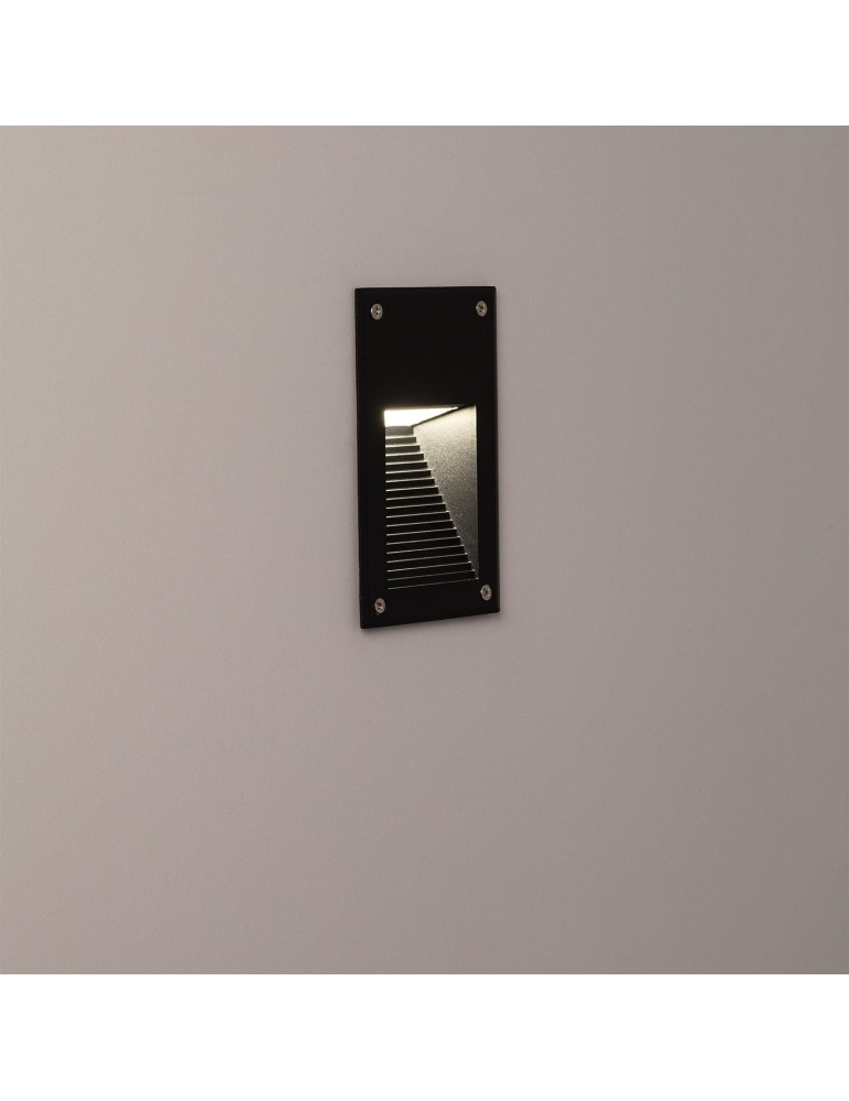 Balise LED Extérieure 3W Encastrable au Mur Cooper Noire