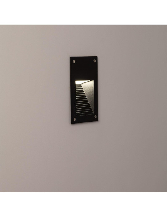 Balise LED Extérieure 3W Encastrable au Mur Cooper Noire