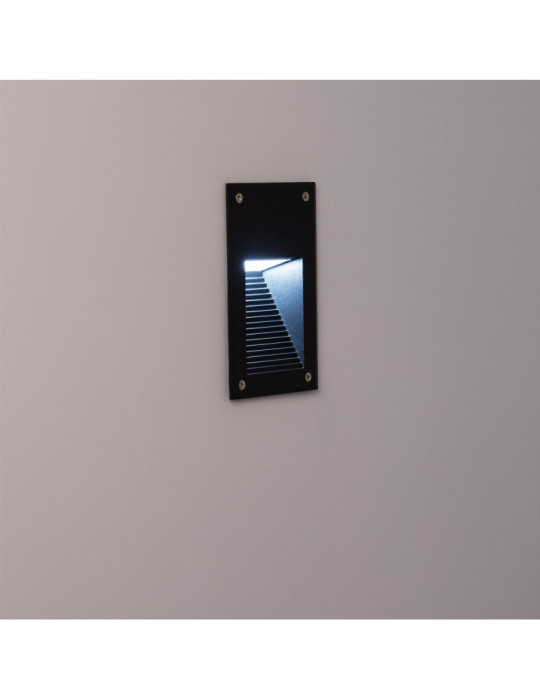 Balise LED Extérieure 3W Encastrable au Mur Cooper Noire