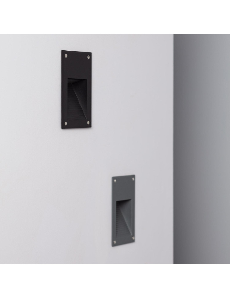 Balise LED Extérieure 3W Encastrable au Mur Cooper Noire