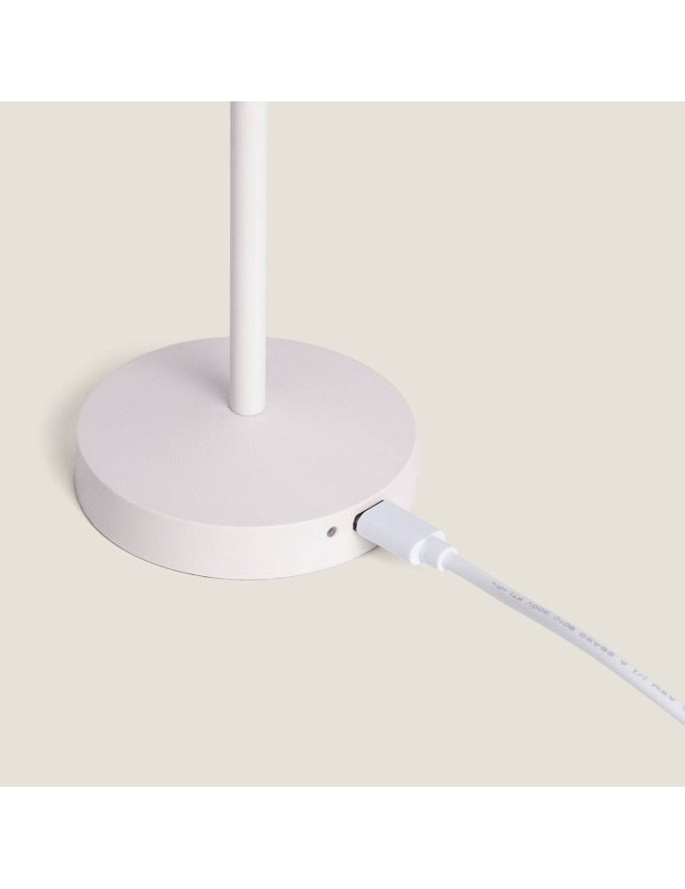 Lampe à Poser LED Portable Extérieure Métal avec Batterie Rechargeable Pirinoa