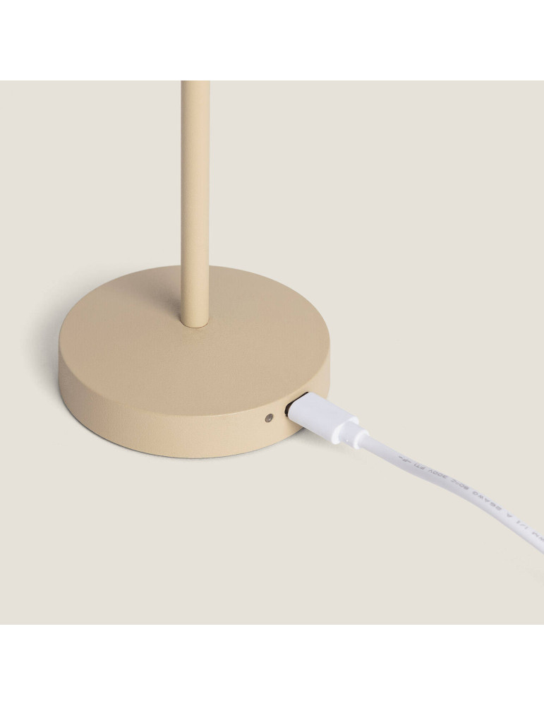 Lampe à Poser LED Portable Extérieure Métal avec Batterie Rechargeable Pirinoa