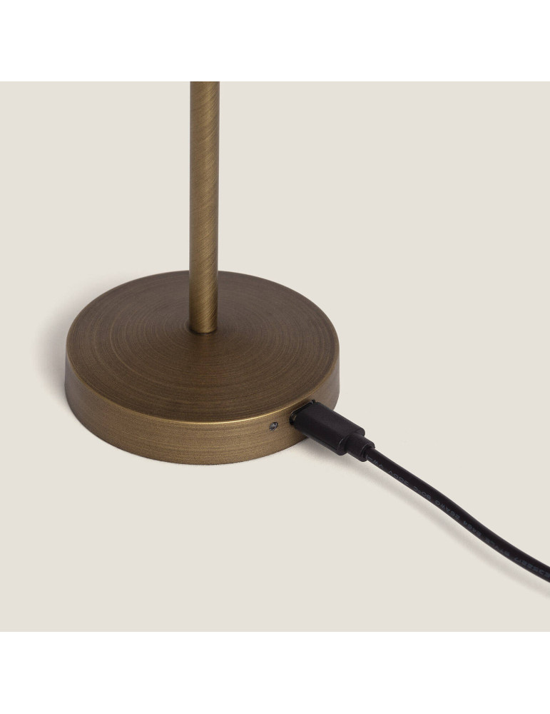 Lampe à Poser LED Portable Extérieure Métal avec Batterie Rechargeable Pirinoa