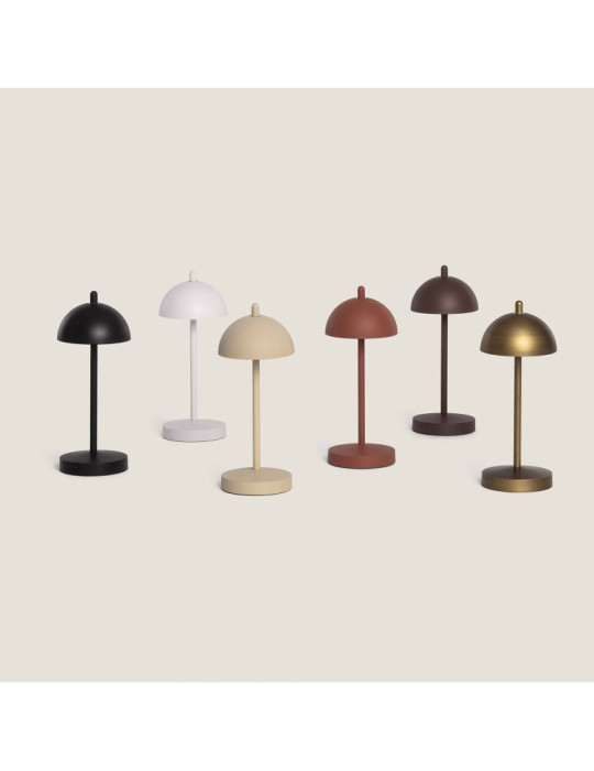 Lampe à Poser LED Portable Extérieure Métal avec Batterie Rechargeable Pirinoa