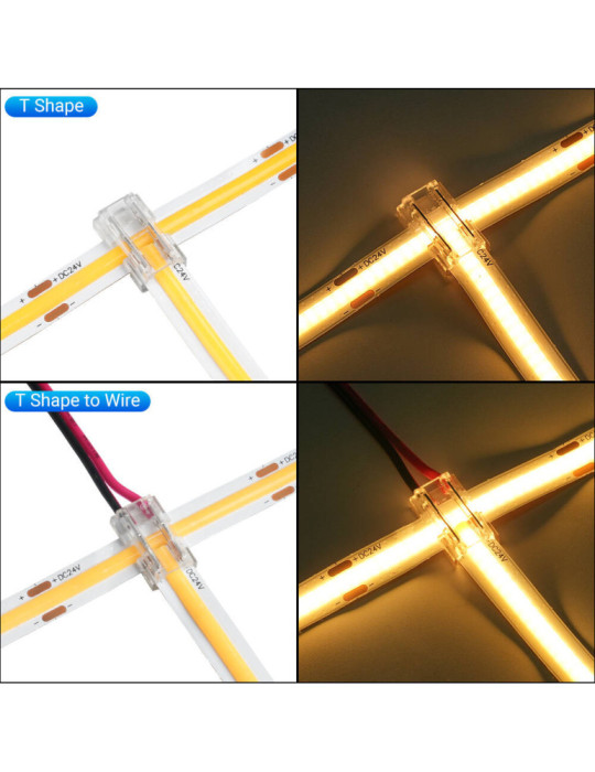 Connecteur Hippo 9 en 1 pour rubans LED 12/24V DC SMD et COB IP20 Largeur 5mm/8mm/10mm