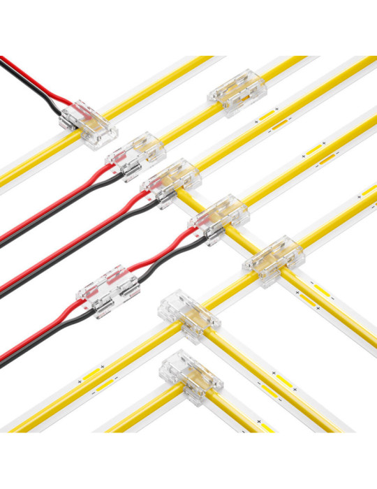 Connecteur Hippo 9 en 1 pour rubans LED 12/24V DC SMD et COB IP20 Largeur 5mm/8mm/10mm