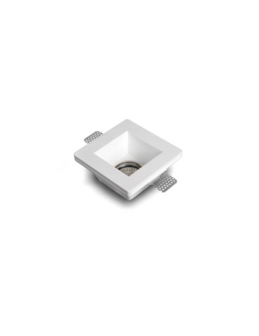 Collerette Downlight Intégration Plâtre/Pladur Carrée pour Ampoule LED GU10/GU5.3 Coupe 123x123 mm UGR17