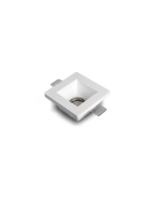 Collerette Downlight Intégration Plâtre/Pladur Carrée pour Ampoule LED GU10/GU5.3 Coupe 123x123 mm UGR17 Collerette Downlight Intégration Plâtre/Pladur Carrée pour Ampoule LED GU10/GU5.3 Coupe 123x123 mm UGR17