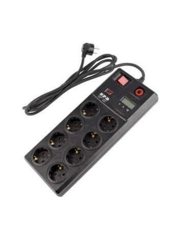 Bloc Multiprise 8 Prises Type F Schuko EU + Protection contre Surtensions 3m
