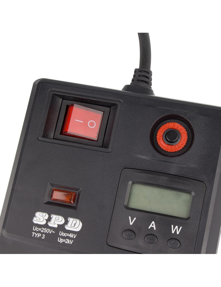 Bloc Multiprise 8 Prises Type F Schuko EU + Protection contre Surtensions 3m