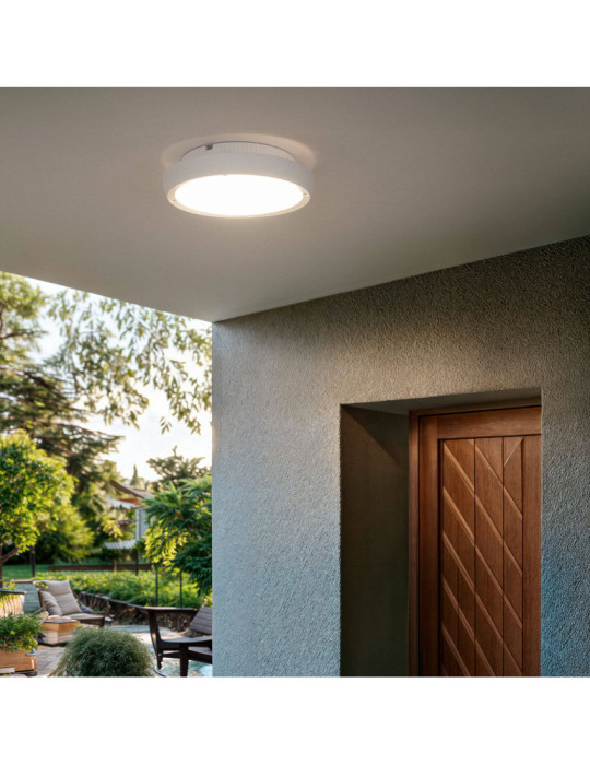 Plafonnier Rond Extérieur Curio IP65 Blanc Ø300 mm