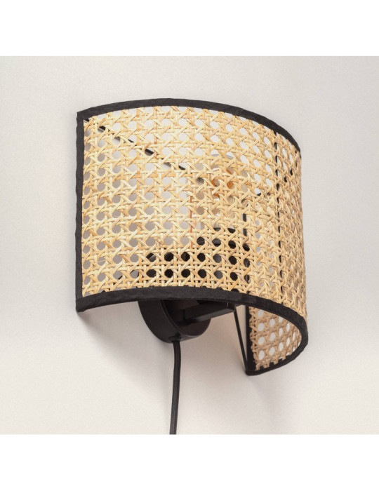 Lampe Murale Métal et Rotin Alofi