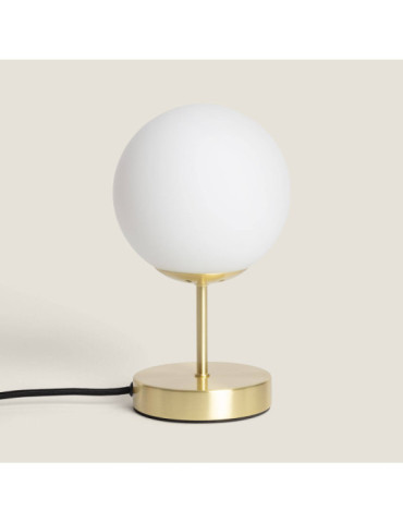 Lampe à Poser Métal et Verre Moonlight