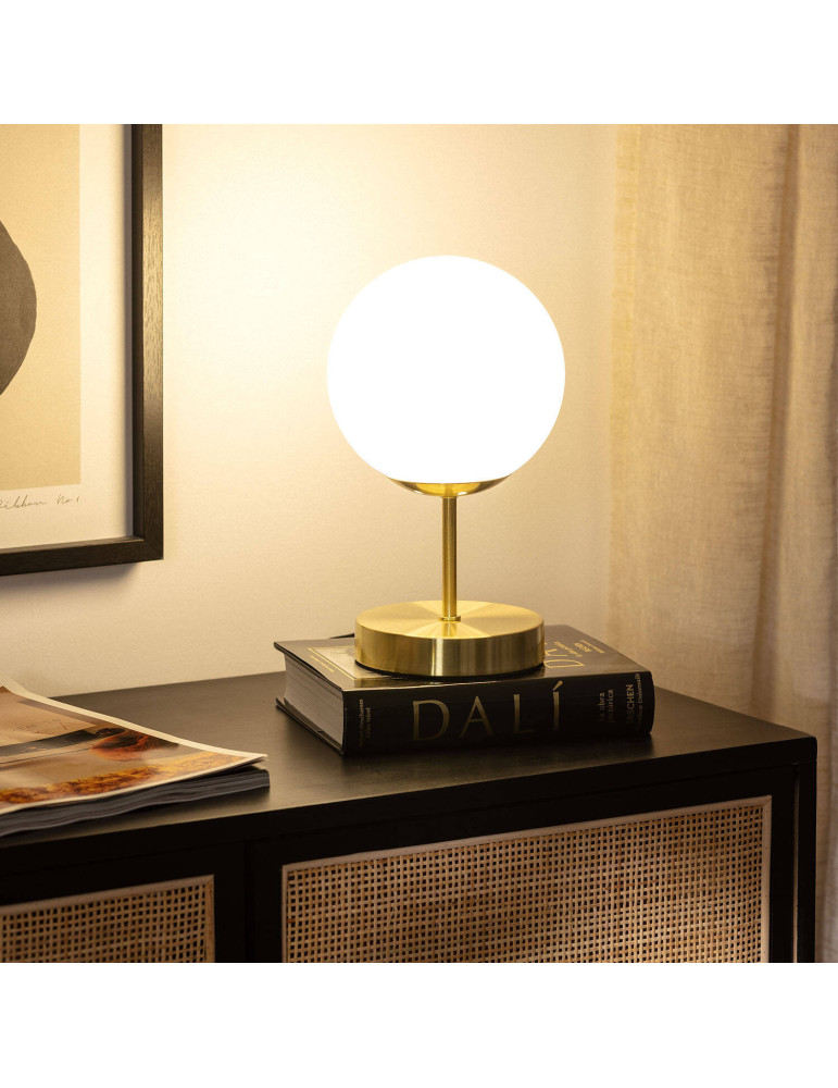 Lampe à Poser Métal et Verre Moonlight