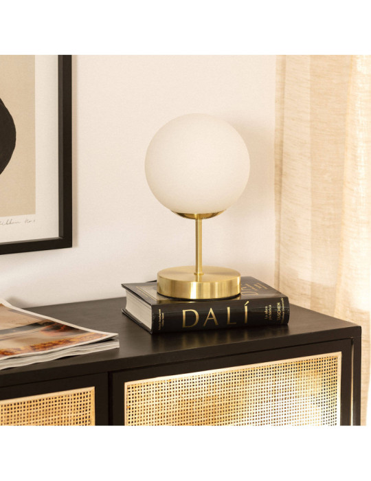 Lampe à Poser Métal et Verre Moonlight