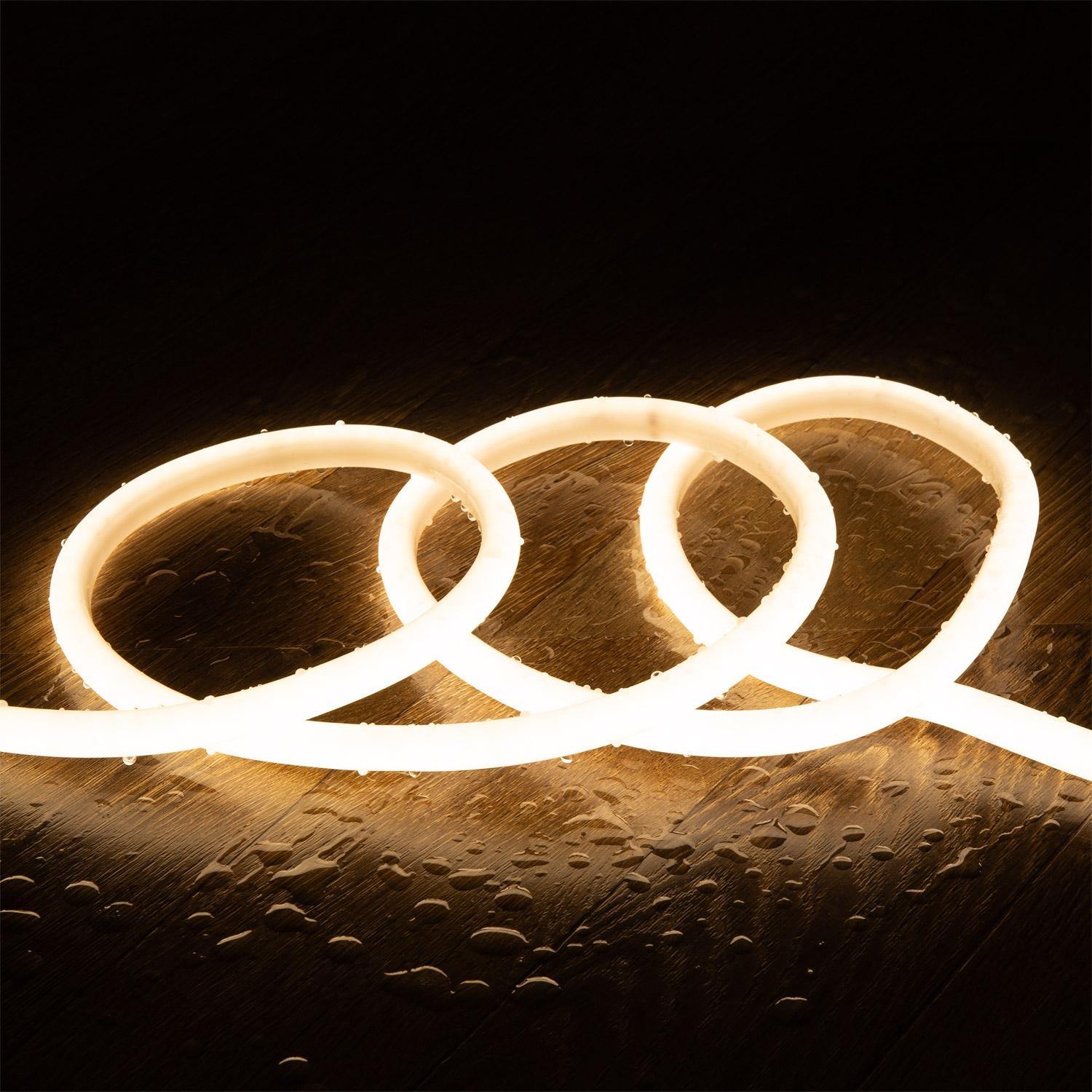 Ruban Néon LED Dimmable 220V Circulaire SFLEX17 IP65 Coupe tous les 100cm 2 m Blanc neutre