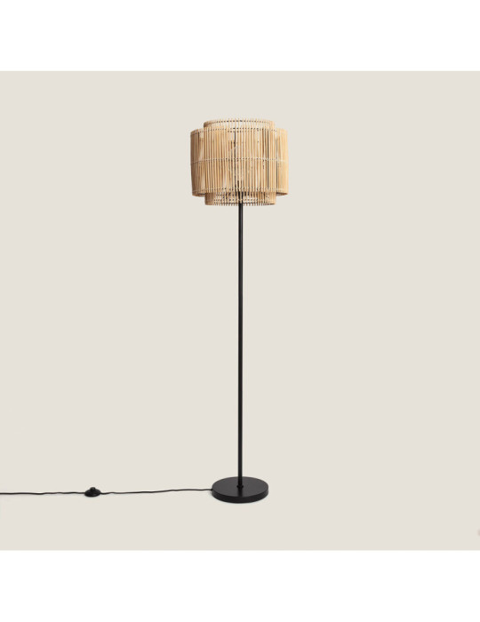 Lampadaire Métal et Bambou Ayana