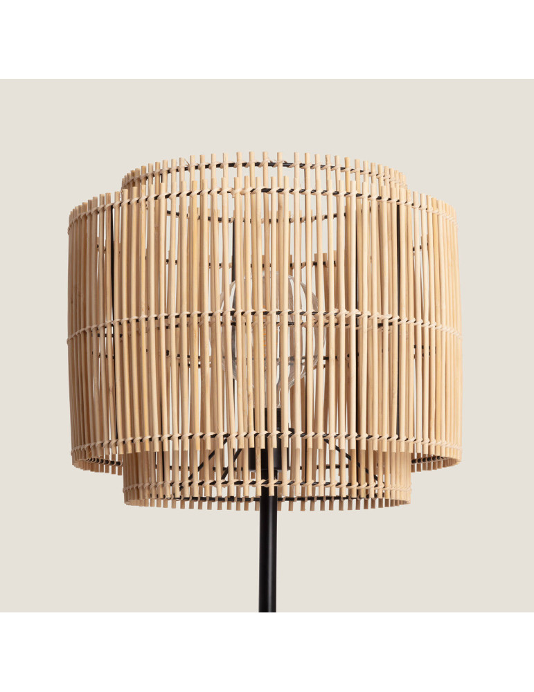 Lampadaire Métal et Bambou Ayana