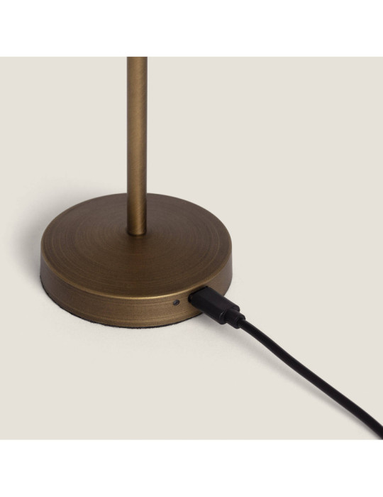 Lampe à Poser LED Portable Extérieur Métal avec Batterie Rechargeable Lendora