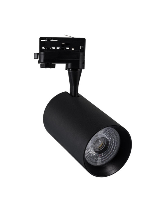 Spot LED sur Rail Triphasé 30W Vulcan Noir