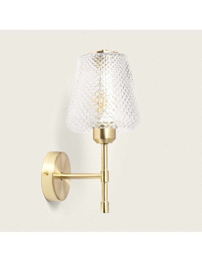 Lampe Murale Métal et Verre Stiklu Lampe Murale Métal et Verre Stiklu