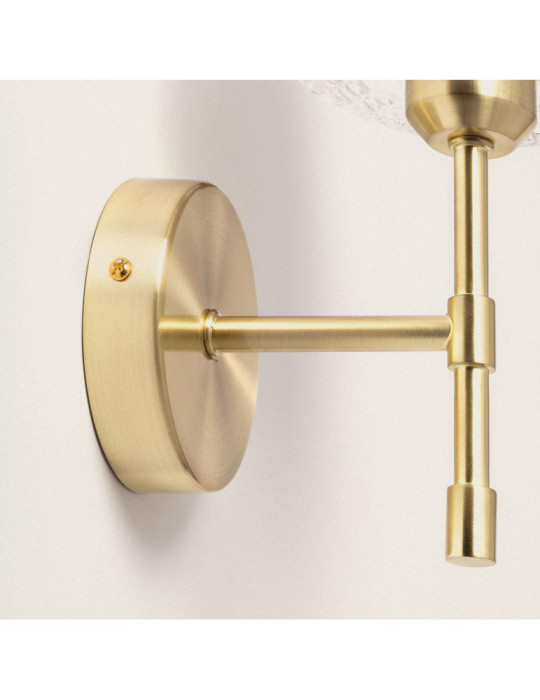 Lampe Murale Métal et Verre Stiklu