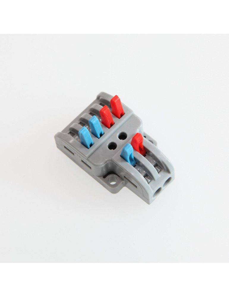 Pack 5 Connecteurs Rapides 2 Entrées et 4 Sorties SPL-42 pour Câble Électrique de 0.08-4mm²