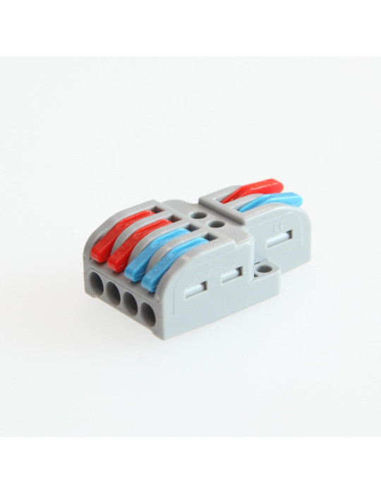 Pack 5 Connecteurs Rapides 2 Entrées et 4 Sorties SPL-42 pour Câble Électrique de 0.08-4mm²