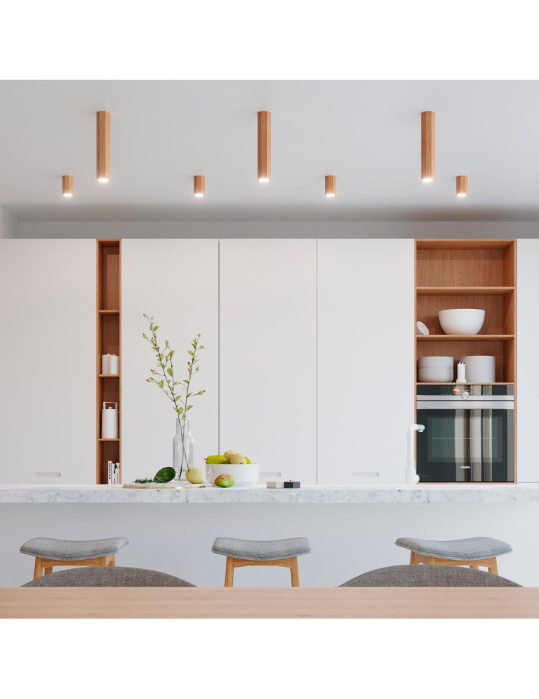 Plafonnier Bois Zeke 10 SOLLUX