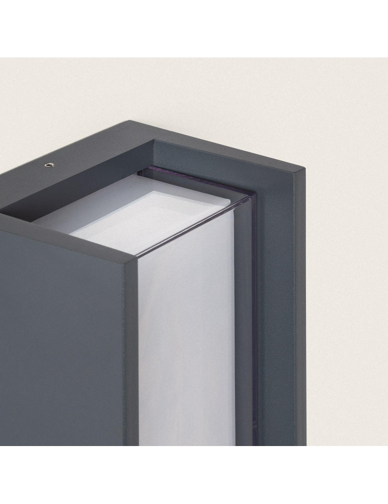 Applique murale extérieur LED à double diffuseur sélectionnable Lysandra 12 W en aluminium CCT