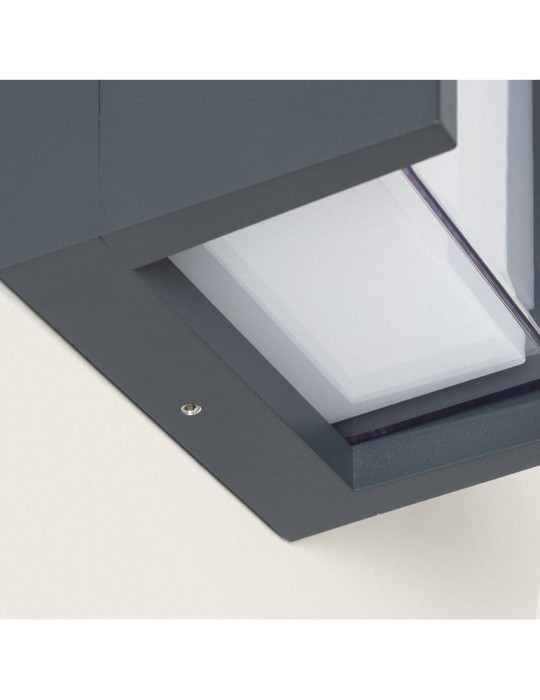 Applique murale extérieur LED à double diffuseur sélectionnable Lysandra 12 W en aluminium CCT