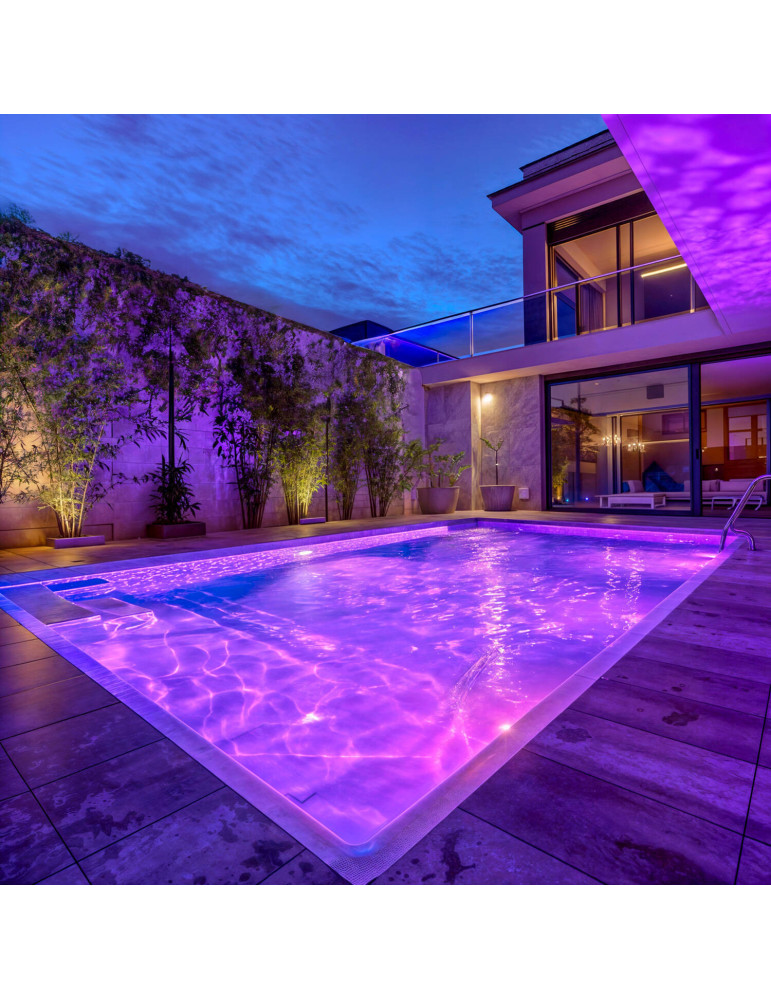 Spot LED Piscine en Saillie Inox RGB Submersible 12V AC IP68 35W