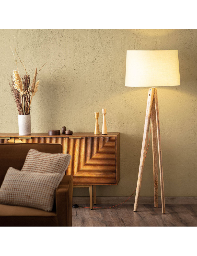 Lampadaire en bois Kumar ILUZZIA
