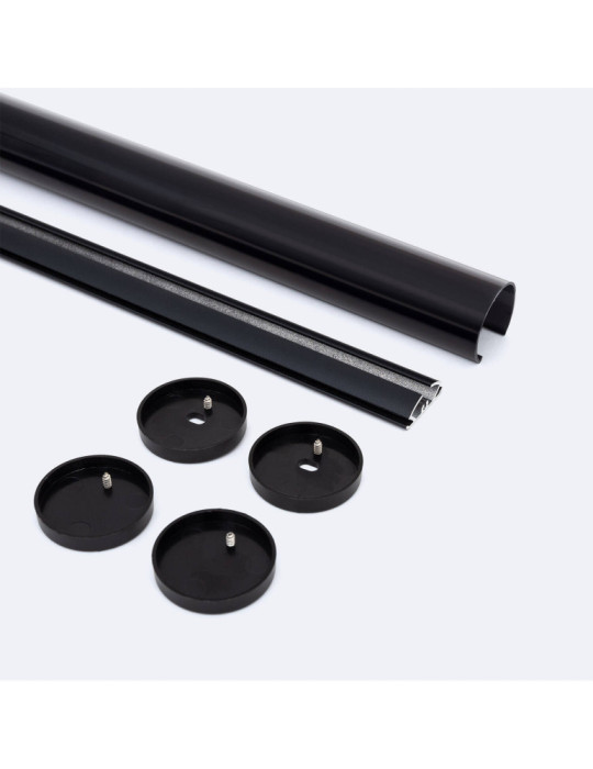 Profilé Aluminium Rond de 2m pour Ruban LED jusqu'à 16 mm