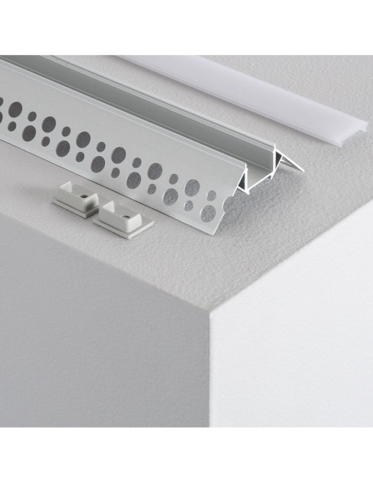 Profilé Aluminium Intégration pour Angle Extérieur pour Ruban LED jusqu'à 8mm