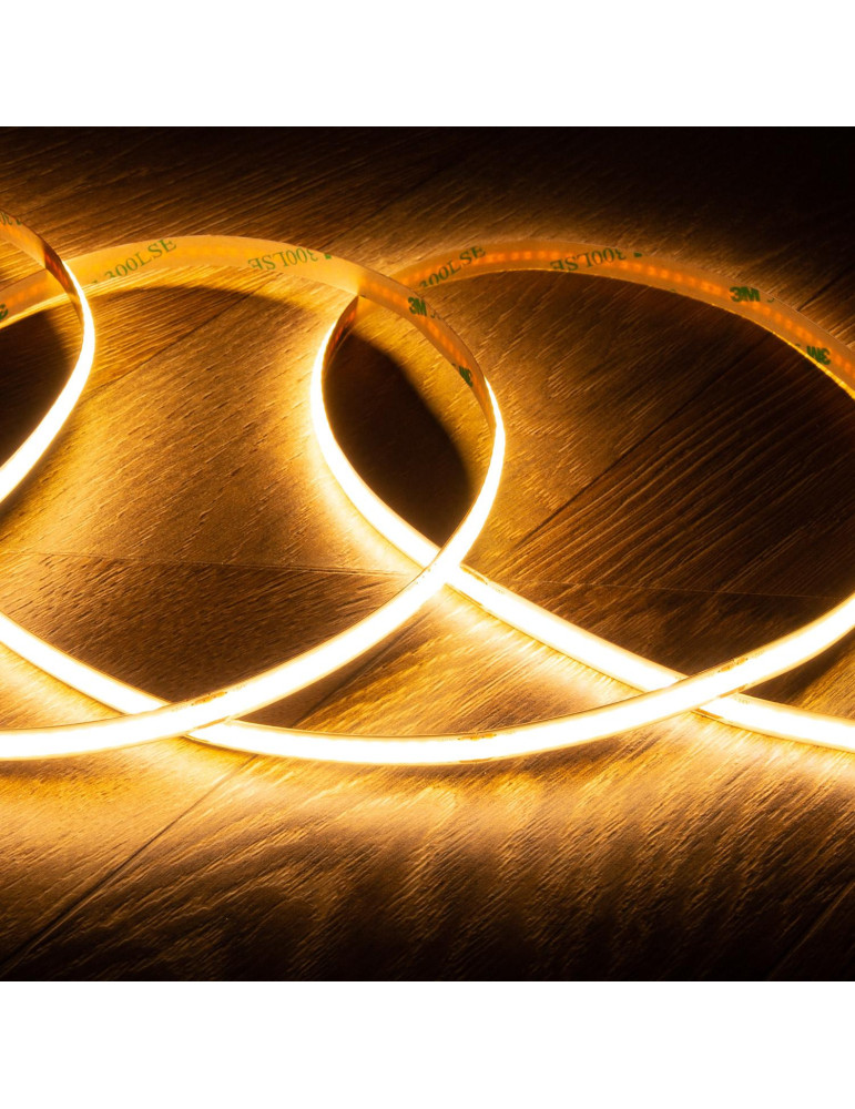 Ruban LED COB 24V DC 320 LED/m 5m IP20 CRI90 Largeur 8mm Coupe 5 cm