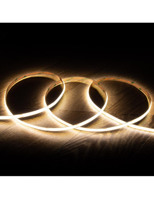 Ruban LED COB 24V DC 320 LED/m 5m IP20 CRI90 Largeur 8mm Coupe 5 cm