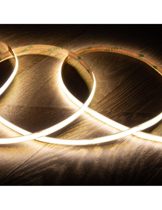 Ruban LED COB 24V DC 320 LED/m 5m IP20 CRI90 Largeur 8mm Coupe 5 cm