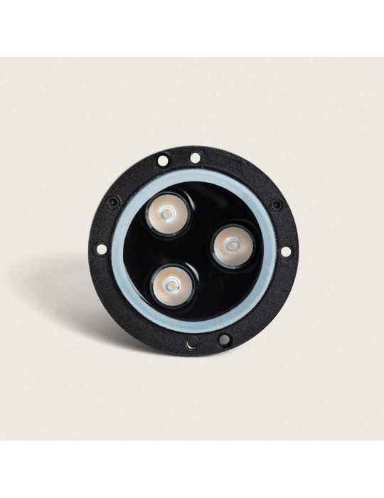 Balise Extérieure LED 3W Encastrable au Sol Gimsha 4L Noire