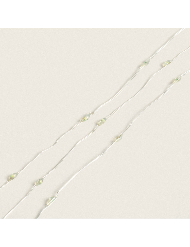Guirnalda Alambre LED con Batería 1m Blanco Frío