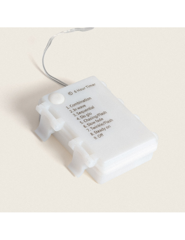 Guirnalda Alambre LED con Batería 1m Blanco Frío