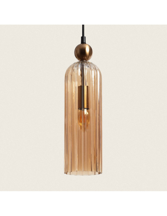 Suspension Métal et Verre Cheryl