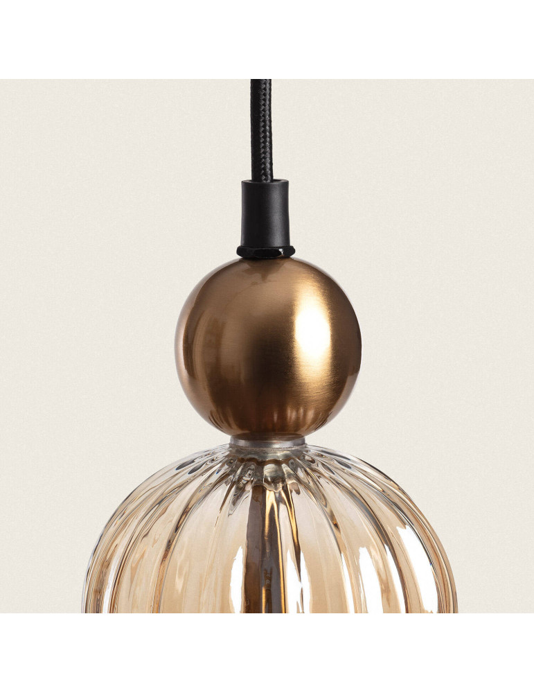 Suspension Métal et Verre Cheryl