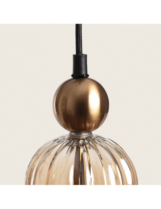 Suspension Métal et Verre Cheryl