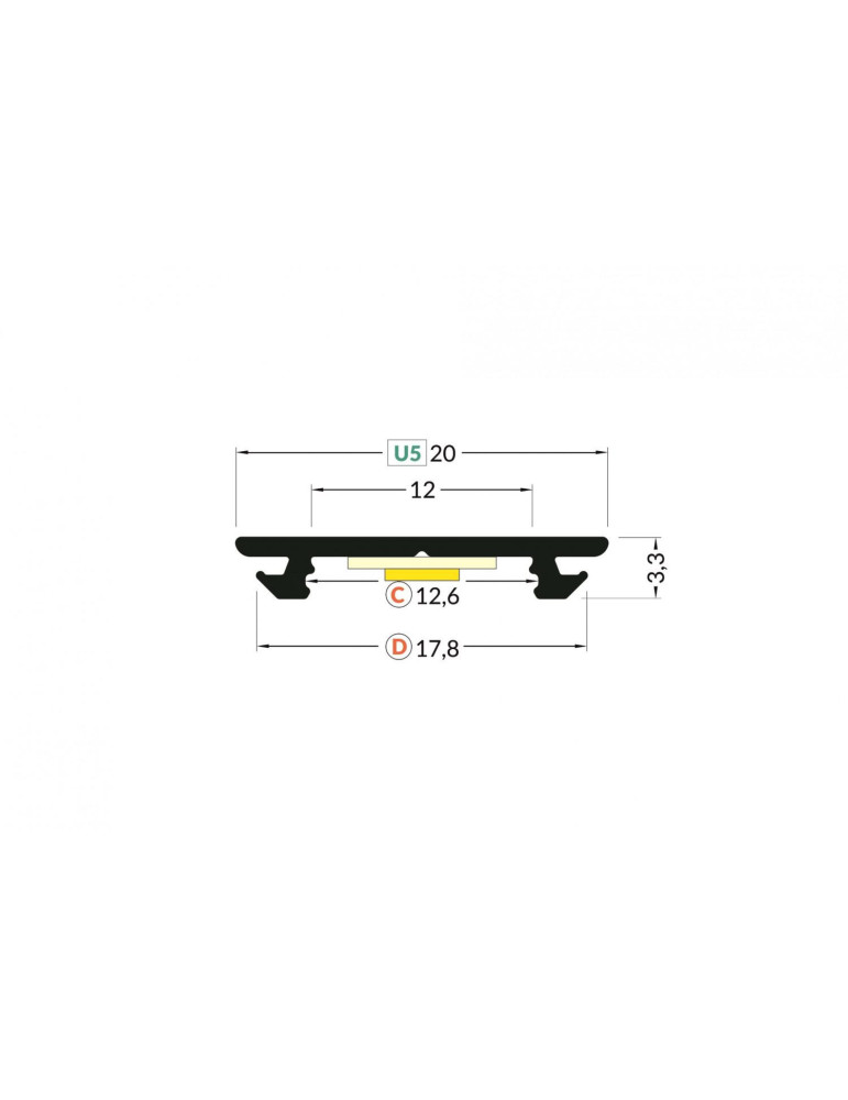 Profilé Aluminium Flexible 1m pour Rubans LED jusqu'à 12mm