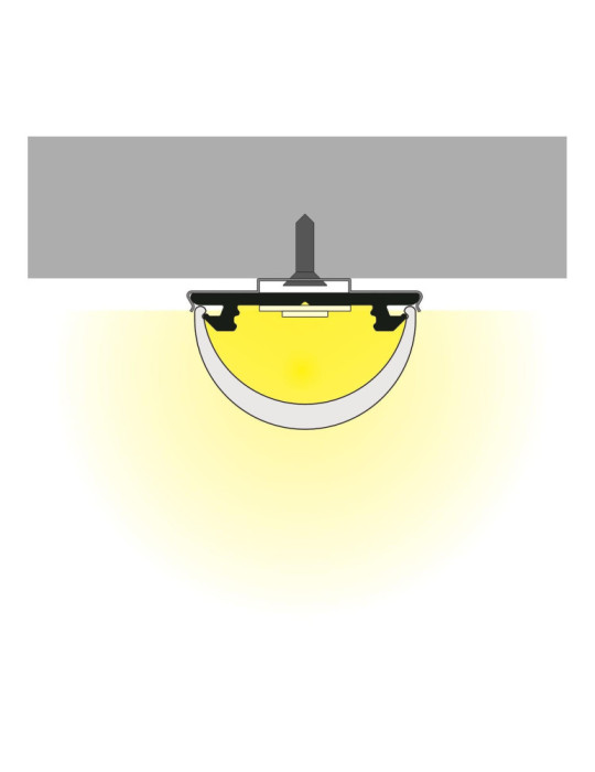 Profilé Aluminium Flexible 1m pour Rubans LED jusqu'à 12mm