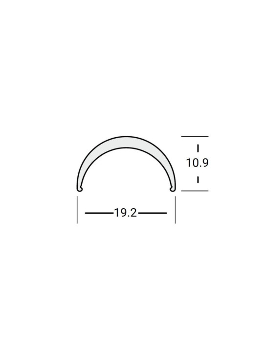 Profilé Aluminium Flexible 1m pour Rubans LED jusqu'à 12mm