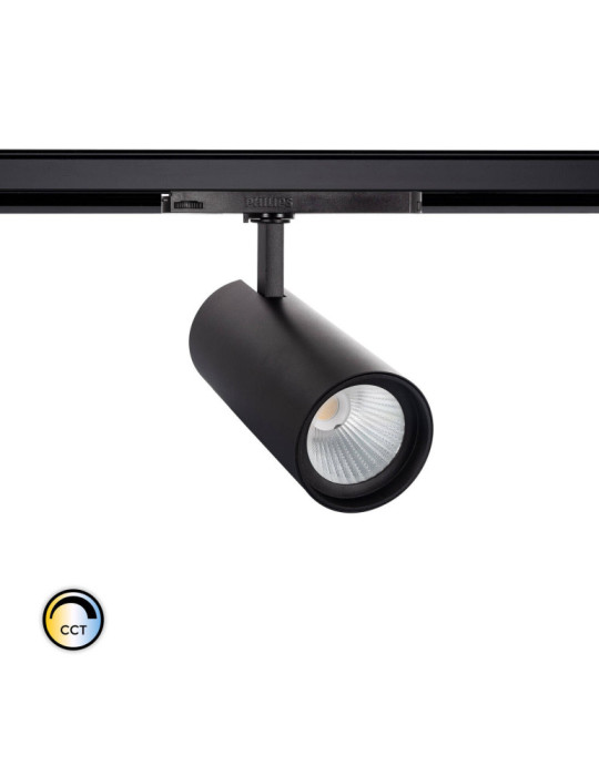 Spot LED sur Rail Triphasé 30W d'Angelo CCT PHILIPS Xitanium Noir