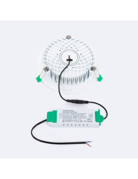 Downlight LED 40W Dimmable 130 lm/W IP44 Coupe Ø 190 mm